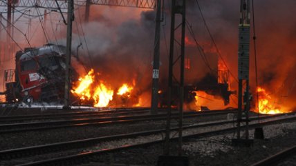   Así fue la explosión de dos trenes en Polonia 
