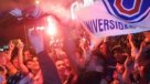 Hinchas de Universidad de Chile festejaron el título en Plaza Italia