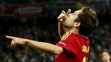   Jordi Alba aumentó el marcador para España ante Italia en la final de la Eurocopa 2012 