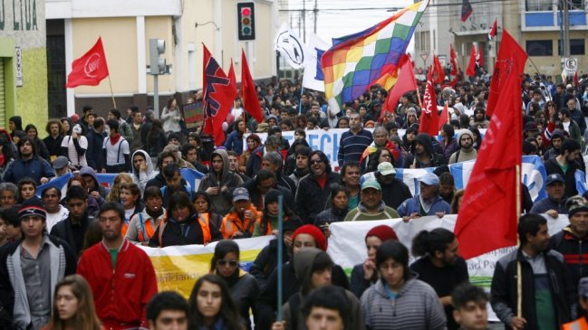 La marcha por la educación en Valparaíso