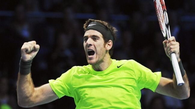Del Potro entra en semifinales del Masters de Londres al batir a Federer