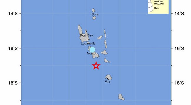 Sismo de 6,4 grados sacudió las islas Vanuatu