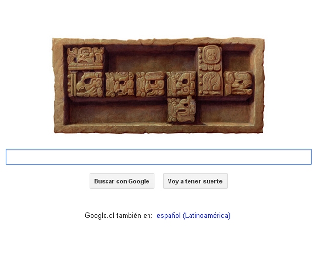 Google homenajea el fin del calendario maya