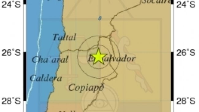 Sismo de magnitud 4,4 en escala Richter afectó a la Región de Atacama