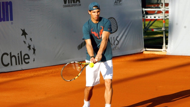 Rafael Nadal entrenó con Christian Garín en su primer día en Viña del Mar