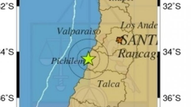 Sismo se percibió en región de O'Higgins
