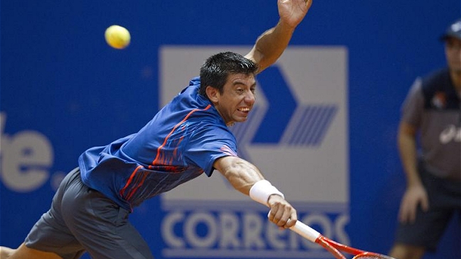 Jorge Aguilar cayó en apretado duelo ante David Nalbandian en Sao Paulo