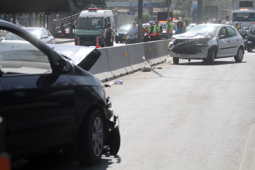 Gendarme falleció tras ser atropellado en la Autopista Central