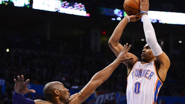 Oklahoma City Thunder le dio una paliza a Los Angeles Lakers