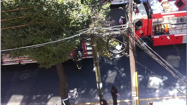 Bomberos acudió a fuga de gas en Providencia