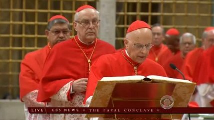   El inicio del cónclave en la capilla Sixtina 