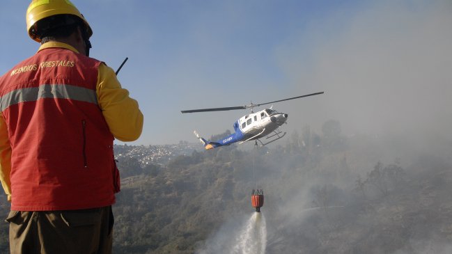 Se mantiene alerta roja por incendio forestal en Hijuelas