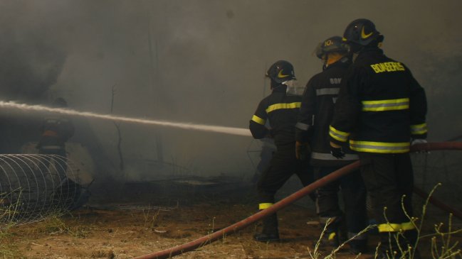 Continúa alerta roja por incendio forestal en Hijuelas