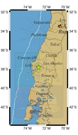 Sismo de menor intensidad remeció a las regiones del Biobío y La Araucanía