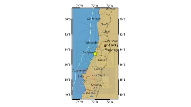 Temblor afectó al Maule y O'Higgins