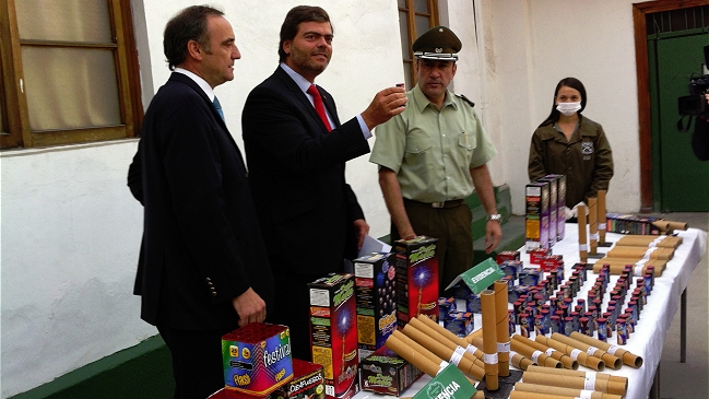 Estadio Seguro exhibió material pirotécnico incautado a barrista