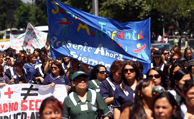 Jardines infantiles de la Fundación Integra se van a paro