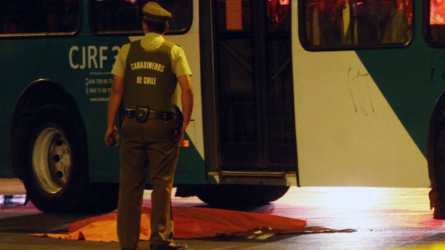 Peatón murió atropellado por bus de Transantiago