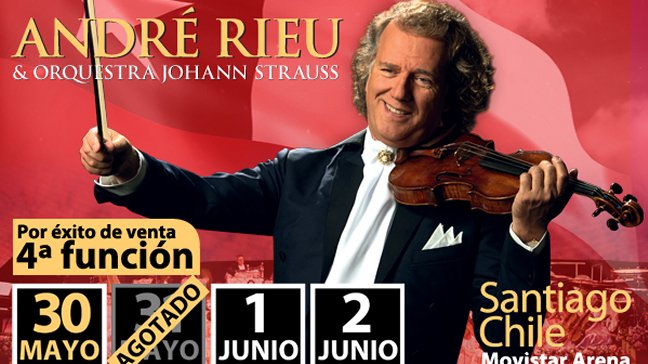 André Rieu sumó cuarto concierto en Chile por éxito en venta de entradas
