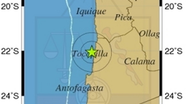 Sismo de menor intensidad afectó a la Región de Antofagasta