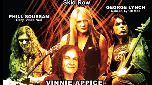 Supergrupo de figuras del hard rock encabezado por Sebastian Bach tocará en Chile