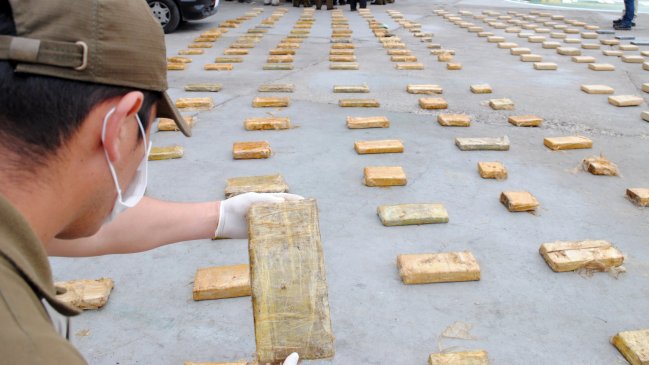 Carabineros decomisó 120 kilos de marihuana prensada