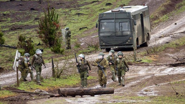 Tiroteo entre comuneros y Carabineros se registró en fundo de Ercilla