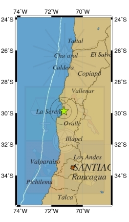 Sismo de menor intensidad afectó de madrugada a la Región de Coquimbo