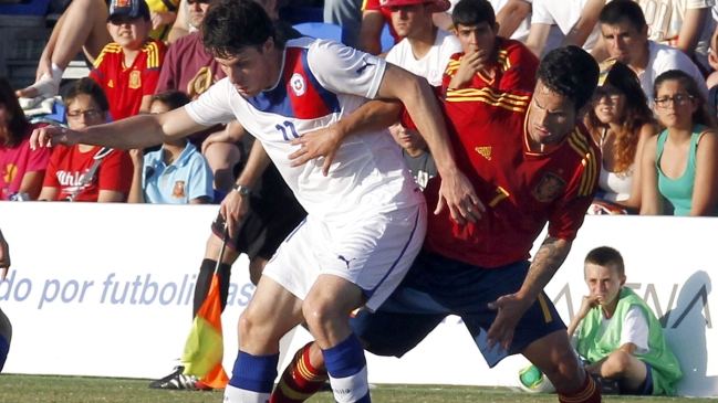 Chile y España sub 20 protagonizaron vibrante empate en Murcia