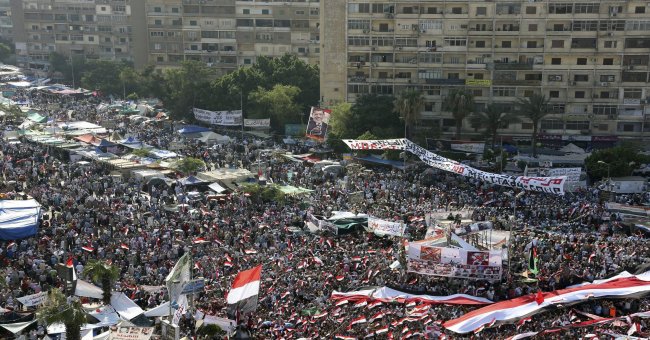 Islamistas egipcios protestaron para pedir la vuelta al poder de Mursi