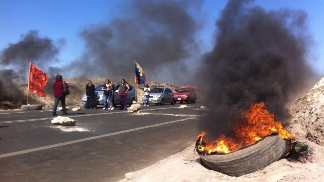 Manifestantes bloquearon Ruta 5 Norte en la Región de Coquimbo