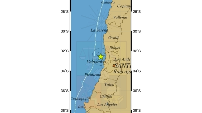 Temblor afectó a la Región de Valparaíso