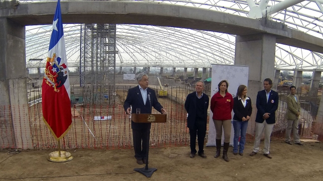 Presidente Piñera visitó las obras de Peñalolén para los Juegos Odesur