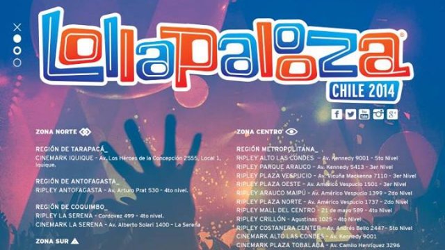 Estos son los puntos habilitados para la venta en verde de Lollapalooza