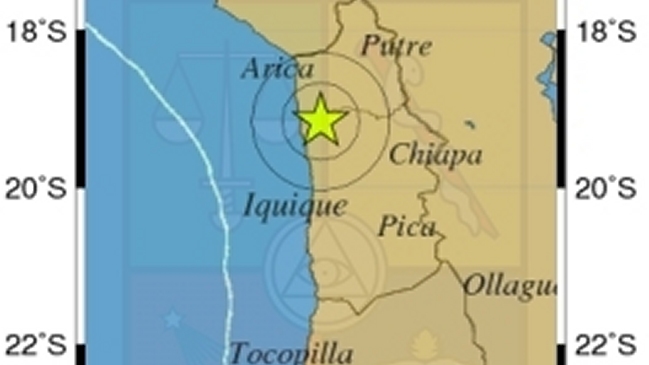 Sismo de 4,4 Richter se sintió en Arica y Parinacota
