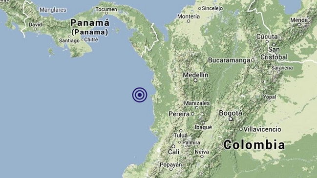 Sismo de 6,7 grados Richter sacudió a la costa del Pacífico de Colombia
