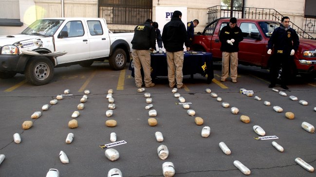 PDI decomisó 73 kilos de cocaína y pasta base en 