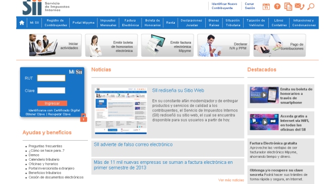 Servicio de Impuestos Internos rediseñó su sitio web