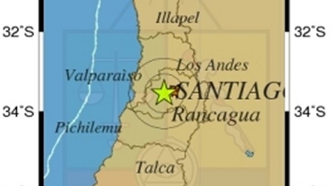 Sismo de menor intensidad se registró en la Región Metropolitana