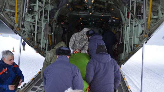 FACh realizó evacuación aeromédica en la Antártica
