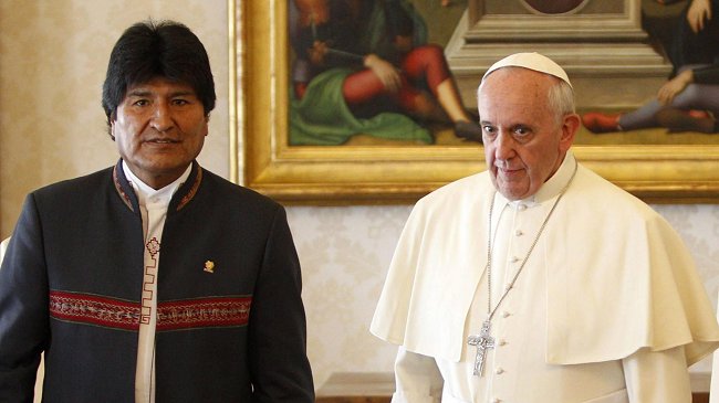 Evo Morales llevó el reclamo marítimo boliviano ante el papa Francisco