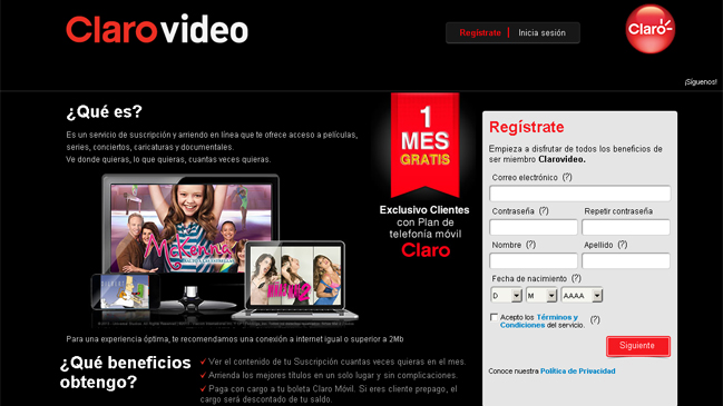 Claro presentó su servicio para ver películas en smartphones