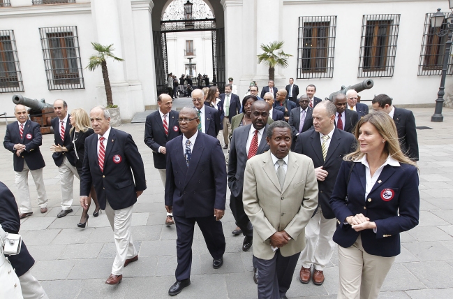 Presidente Piñera recibió a delegados olímpicos del Caribe en La Moneda