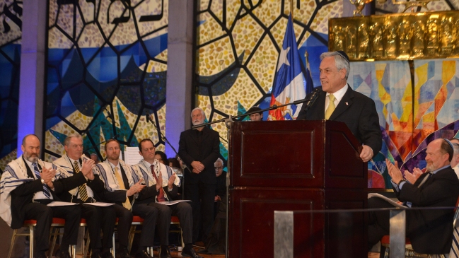 Presidente Piñera participó del tradicional Tefilá judío