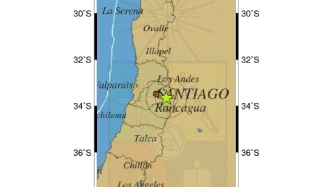 Leve sismo afectó a la Región Metropolitana
