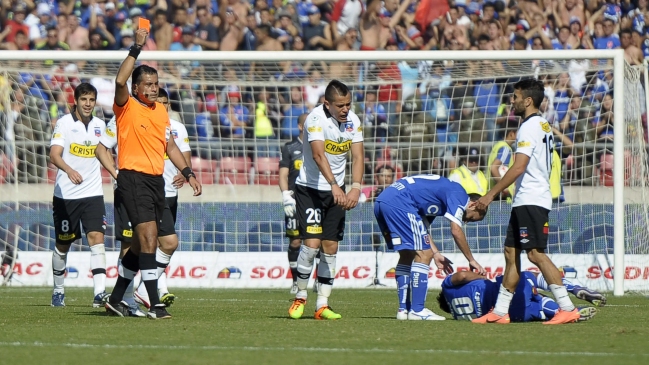 Los 22 expulsados en los últimos cinco años de clásicos entre Colo Colo y la U
