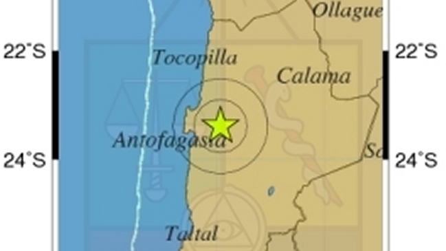 Temblor de menor intensidad se registró en la Región de Antofagasta