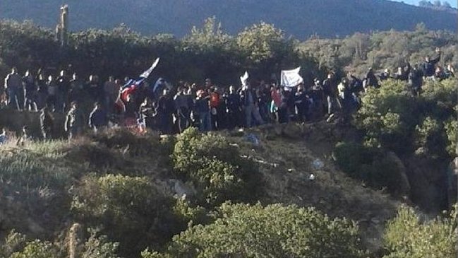 Trabajadores de Sodexho se tomaron ruta a Farellones