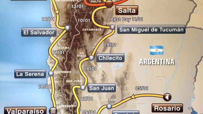 Chile albergará seis etapas del Rally Dakar 2014 que culminará en Valparaíso