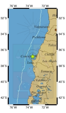 Sismo de menor intensidad afectó a la Región del Biobío
